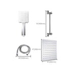 Soffione doccia combinato a parete in acciaio inox lucido