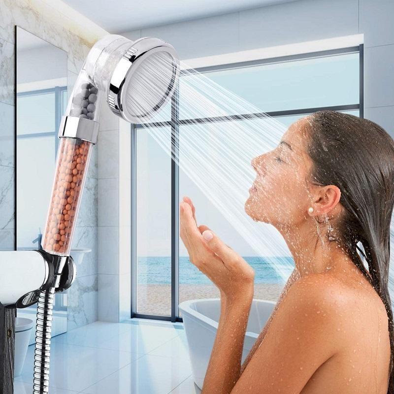 Soffione doccia con filtro purificante a 3 getti