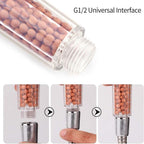 Soffione doccia con filtro purificante a 3 getti