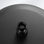 Soffione doccia fisso rotondo a parete nero
