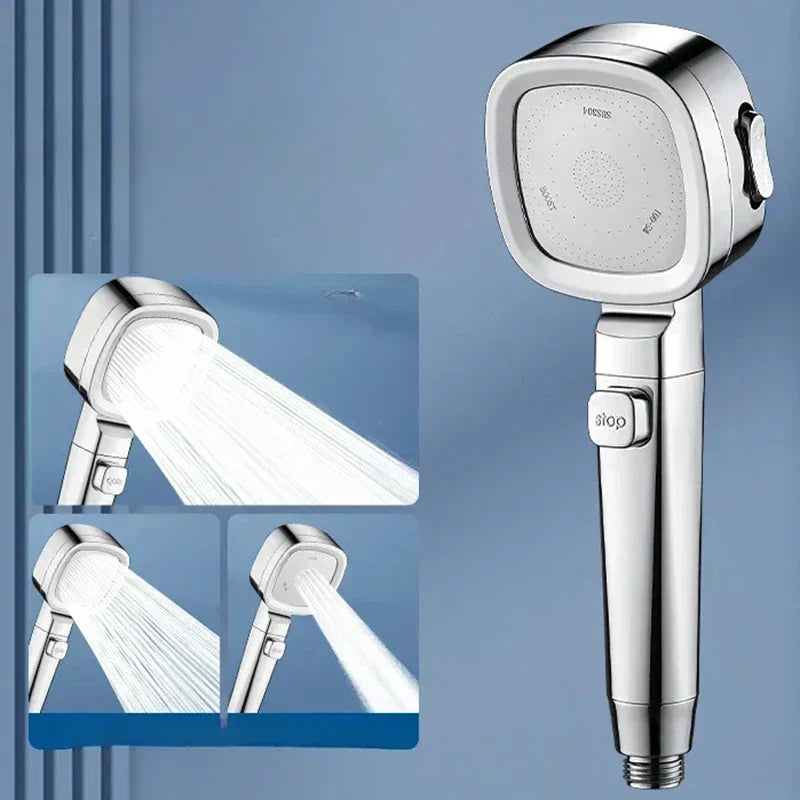 Soffione doccia Jetiva con 3 getti regolabili e risparmio idrico