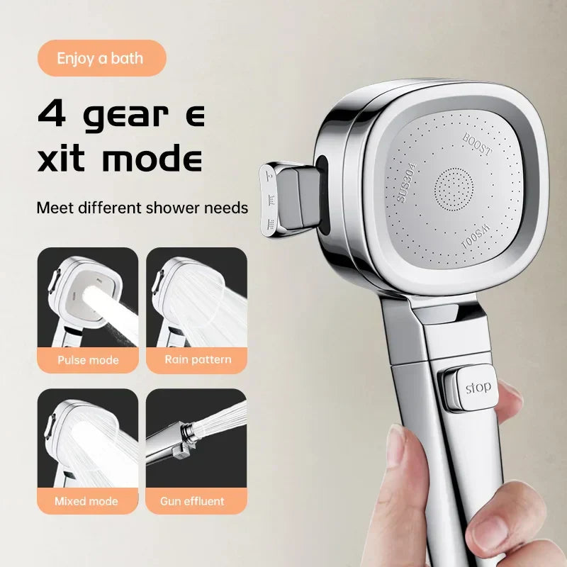 Soffione doccia Jetiva con 3 getti regolabili e risparmio idrico