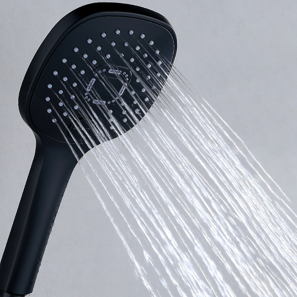 Soffione doccia moderno regolabile in metallo con 3 getti