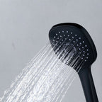 Soffione doccia moderno regolabile in metallo con 3 getti