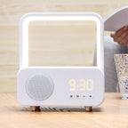 Speaker Bluetooth 3 in 1 ricaricabile con orologio e luce colorata dimmerabile
