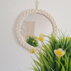 Specchio da parete decorativo con cornice intrecciata