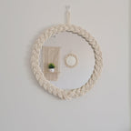 Specchio da parete decorativo con cornice intrecciata