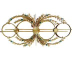 Specchio da parete decorativo con motivo floreale