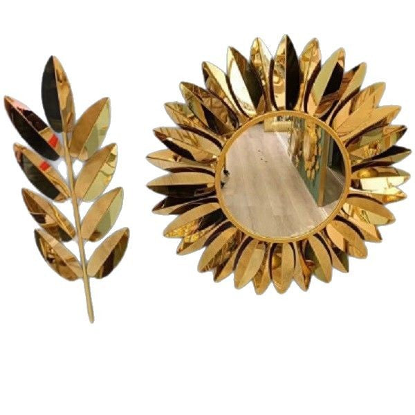 Specchio da parete decorativo con raggi solari