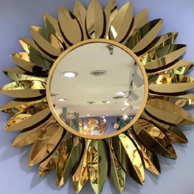 Specchio da parete decorativo con raggi solari