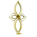 Elegante specchio da parete floreale con design decorativo in metallo