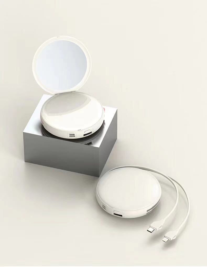 Specchio portatile con funzione di ricarica USB
