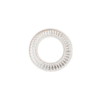 Specchio rotondo da parete con cornice in macramè