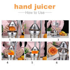 Spremiagrumi manuale professionale in acciaio inox