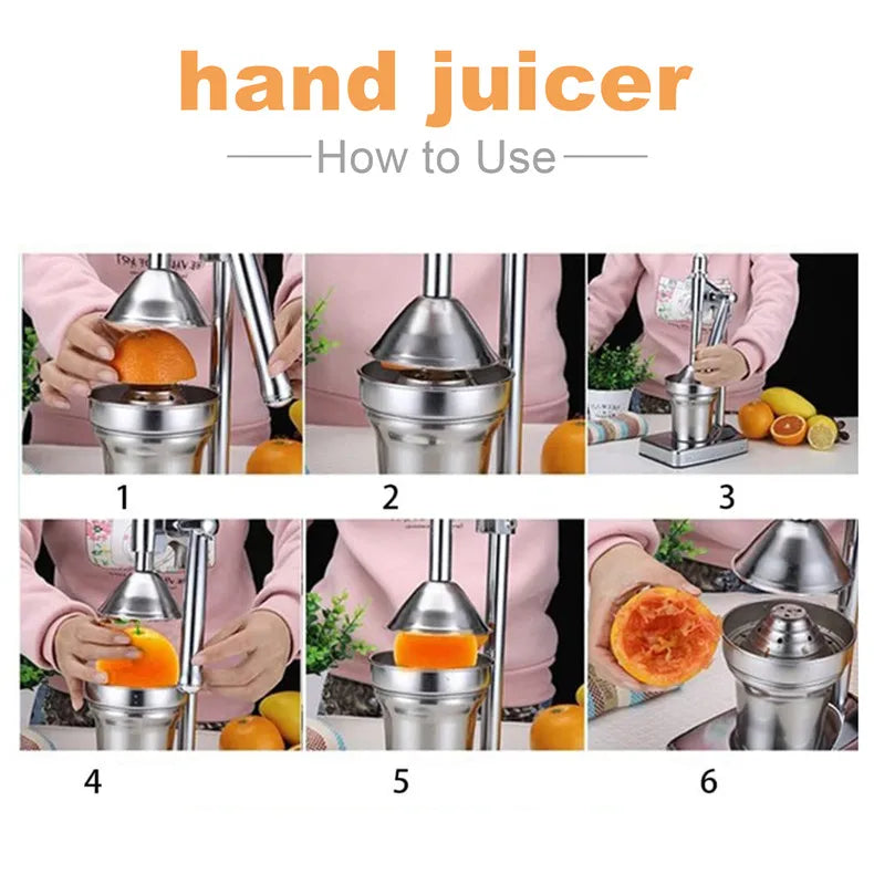 Spremiagrumi manuale professionale in acciaio inox