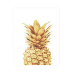 Stampa su tela ananas dorato decorazione murale tropicale per sala da pranzo