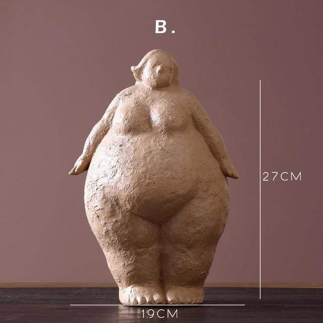 Statuette decorative donna moderna in resina