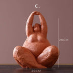 Statuette decorative donna moderna in resina