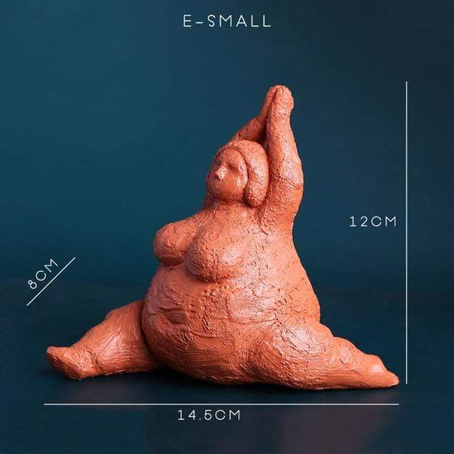 Statuette decorative donna moderna in resina