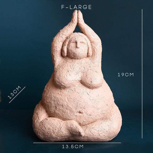 Statuette decorative donna moderna in resina
