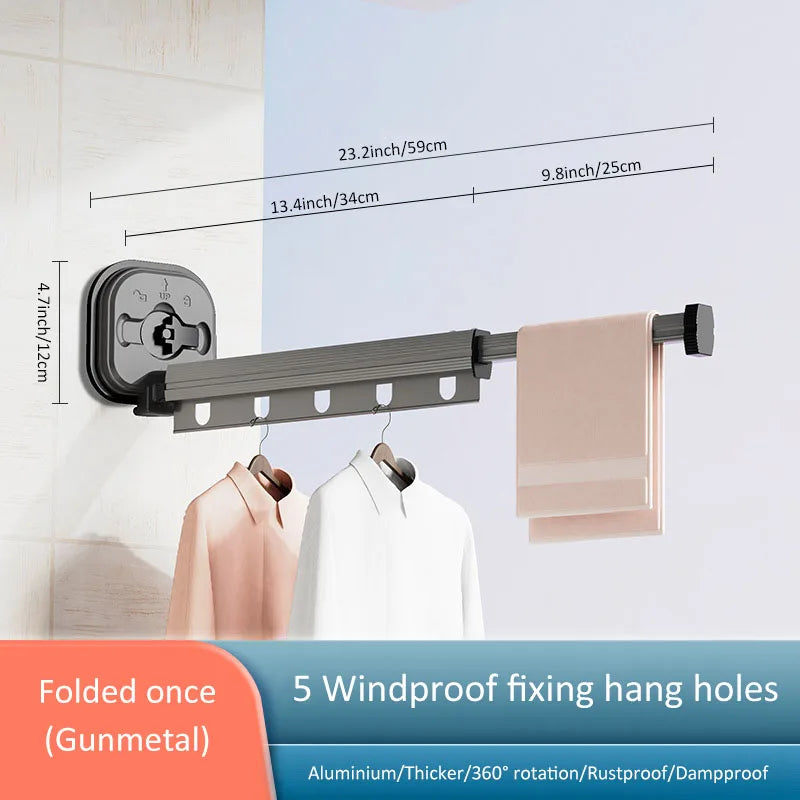 Stendibiancheria a parete richiudibile senza forare