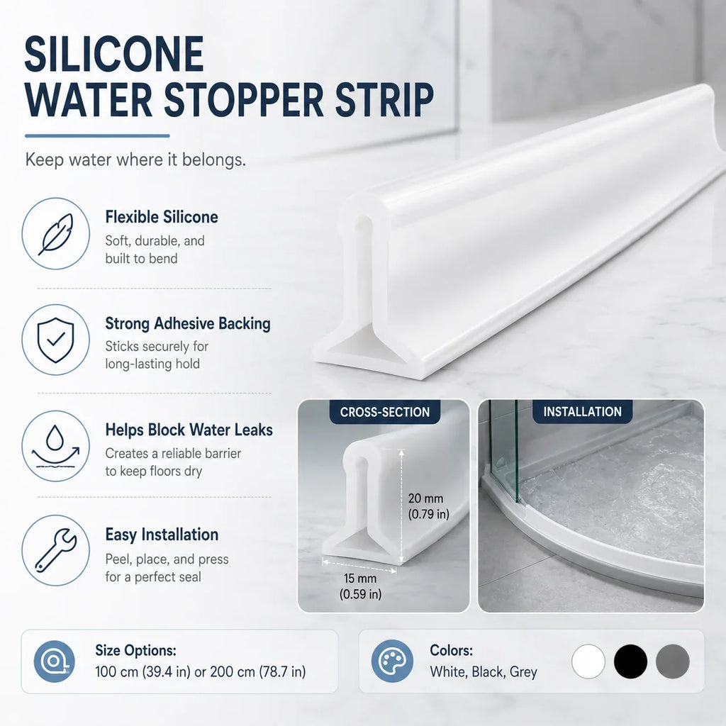 Barriera ferma acqua | Silicone flessibile e adesivo | 100/200 cm