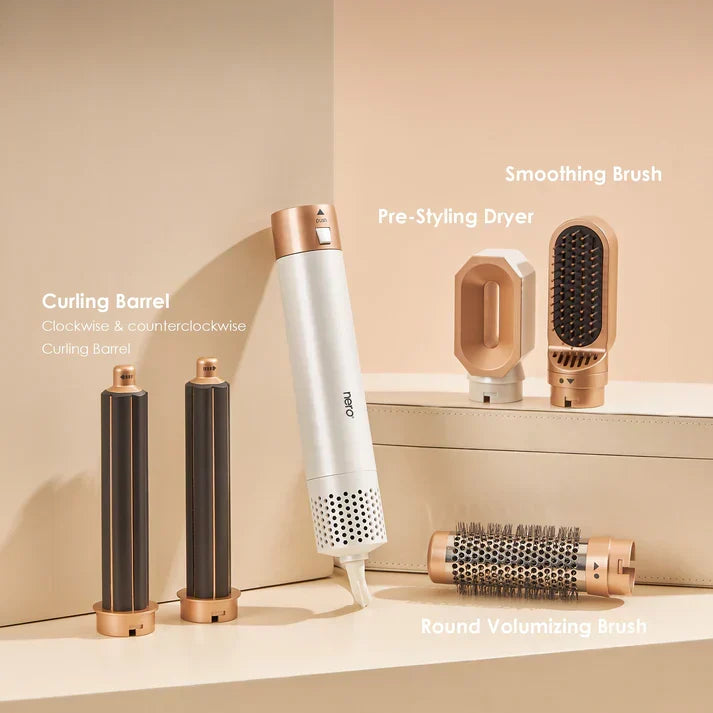 Styler per capelli 5 in 1 con arricciacapelli automatico, asciugacapelli e spazzola lisciante