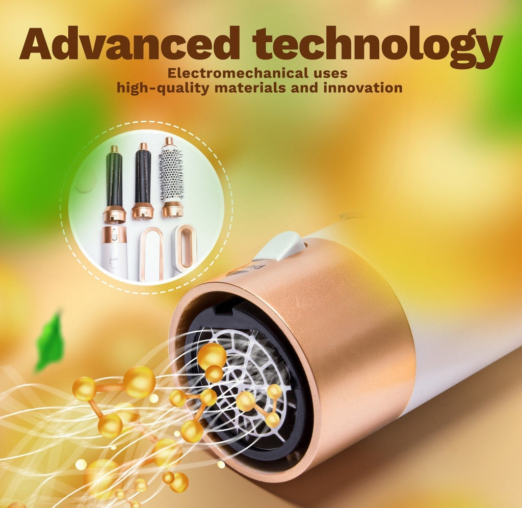 Styler per capelli 5 in 1 con arricciacapelli automatico, asciugacapelli e spazzola lisciante