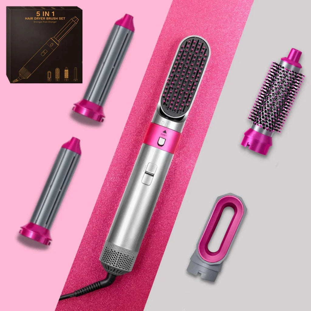Styler per capelli 5 in 1 con arricciacapelli automatico, asciugacapelli e spazzola lisciante
