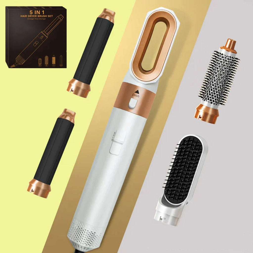 Styler per capelli 5 in 1 con arricciacapelli automatico, asciugacapelli e spazzola lisciante