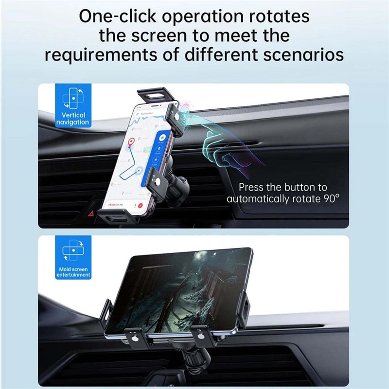 Supporto auto con ricarica wireless a doppia bobina