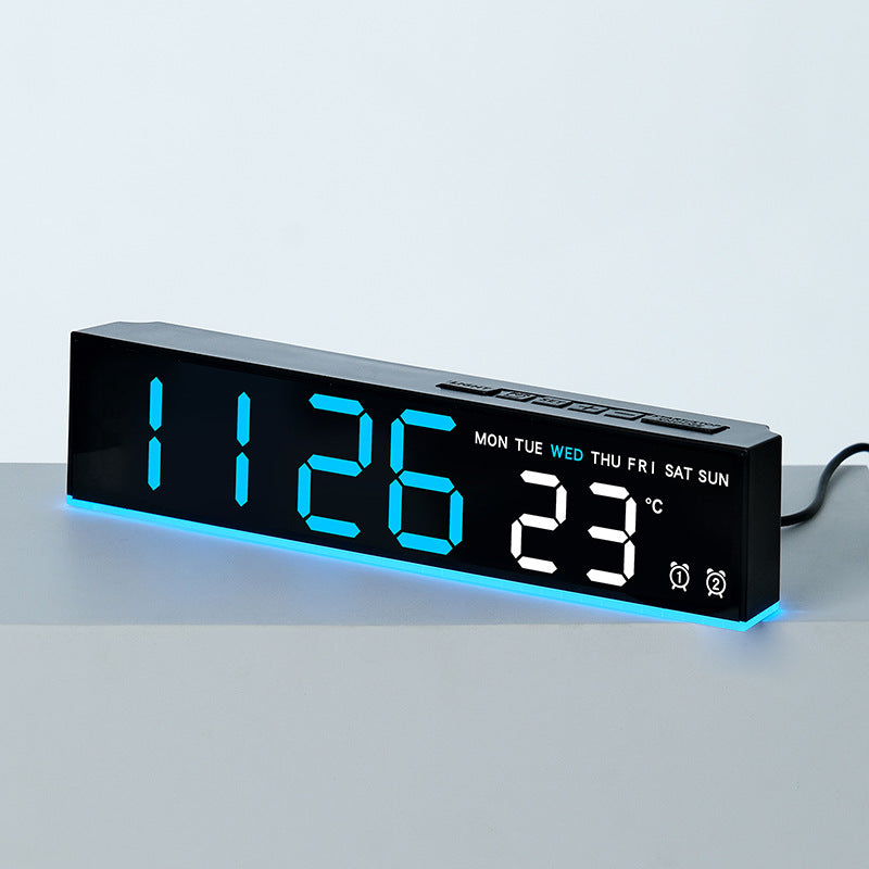 Sveglia digitale con display LED grande e indicatore di temperatura