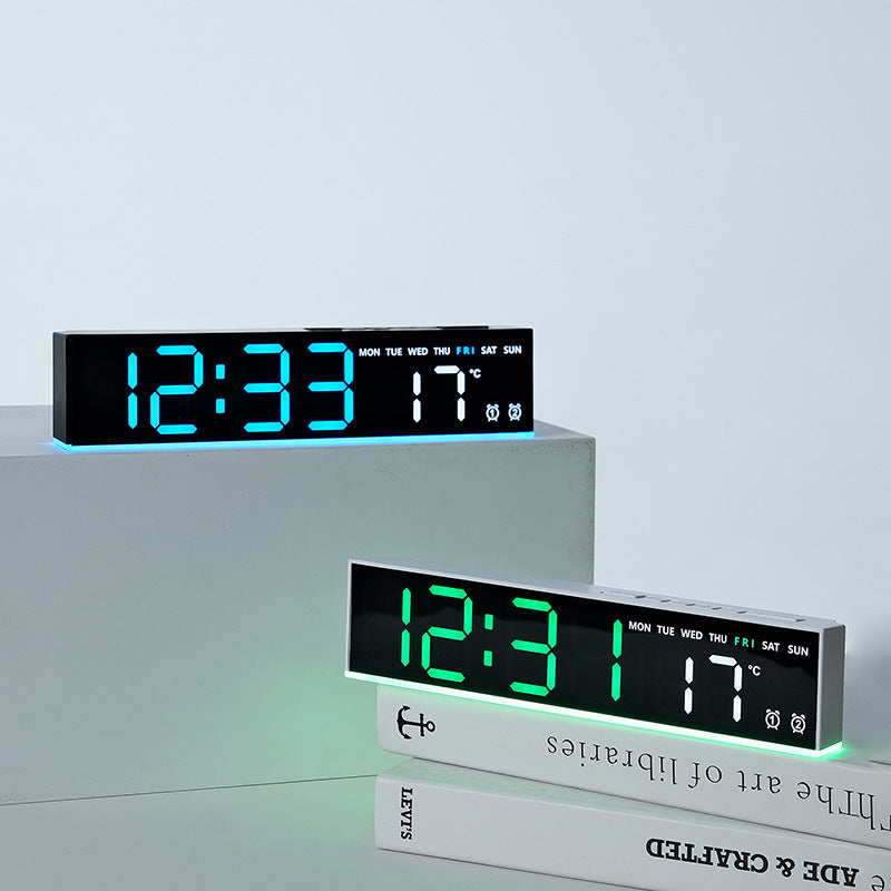 Sveglia digitale con display LED grande e indicatore di temperatura