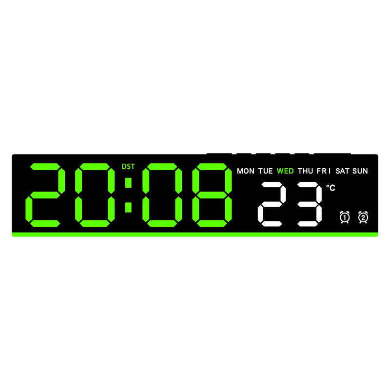 Sveglia digitale con display LED grande e indicatore di temperatura