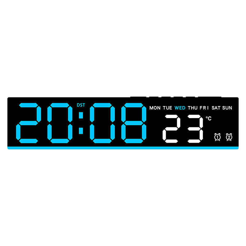 Sveglia digitale con display LED grande e indicatore di temperatura