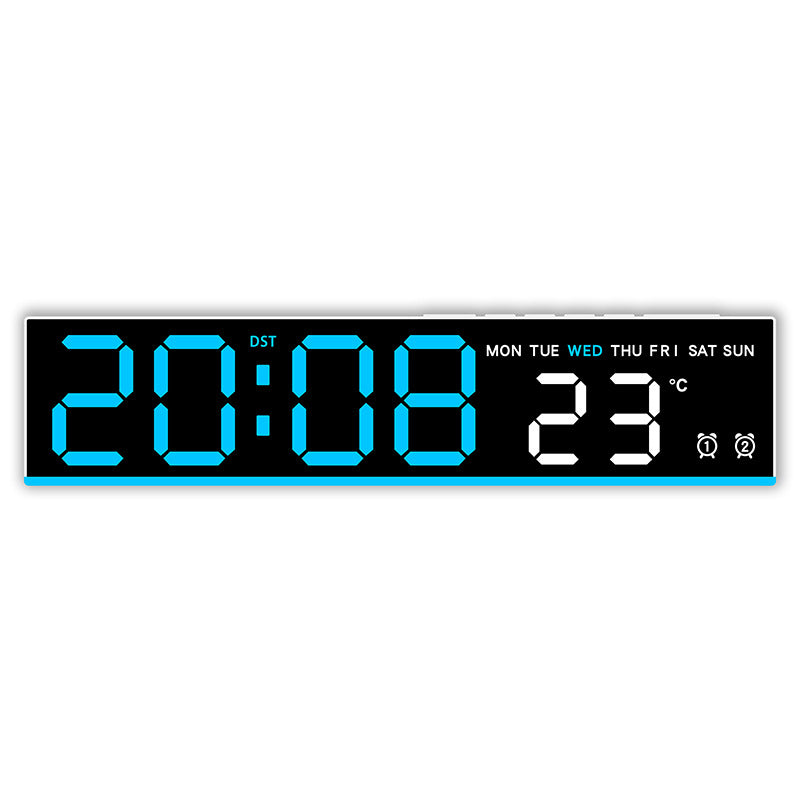 Sveglia digitale con display LED grande e indicatore di temperatura