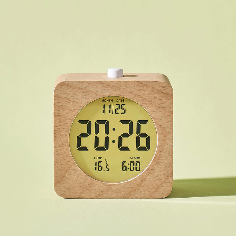 Sveglia digitale in legno Falivelli