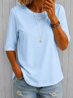 T-shirt a mezza manica relaxed per tutti i giorni da donna