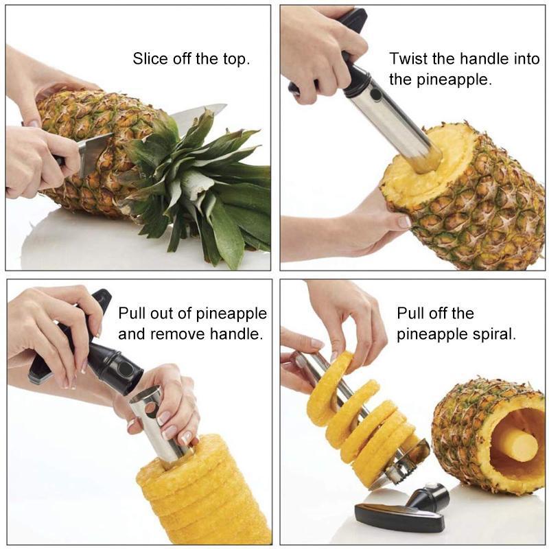 Taglia ananas con affettatrice integrata