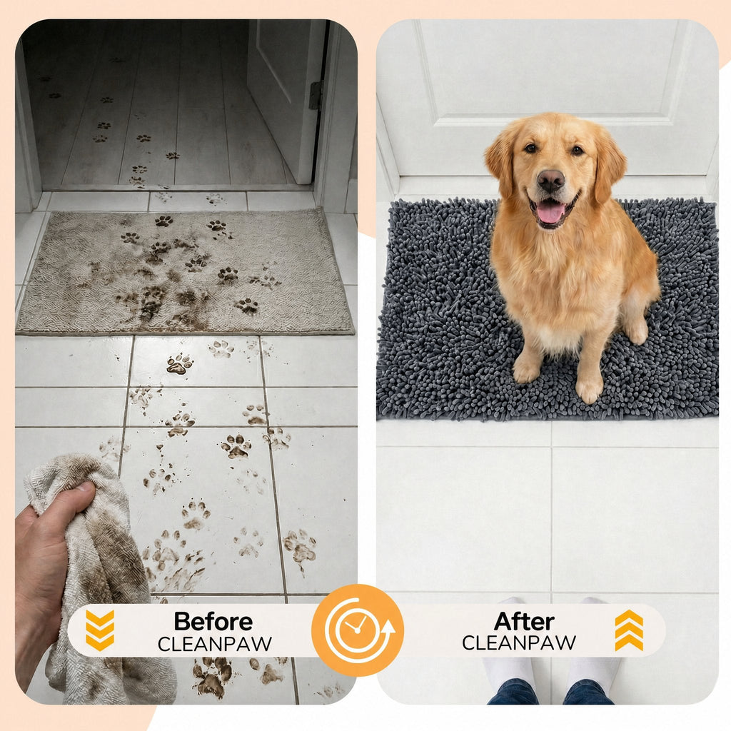 Tappetino assorbente antiscivolo per cani con zampe infangate