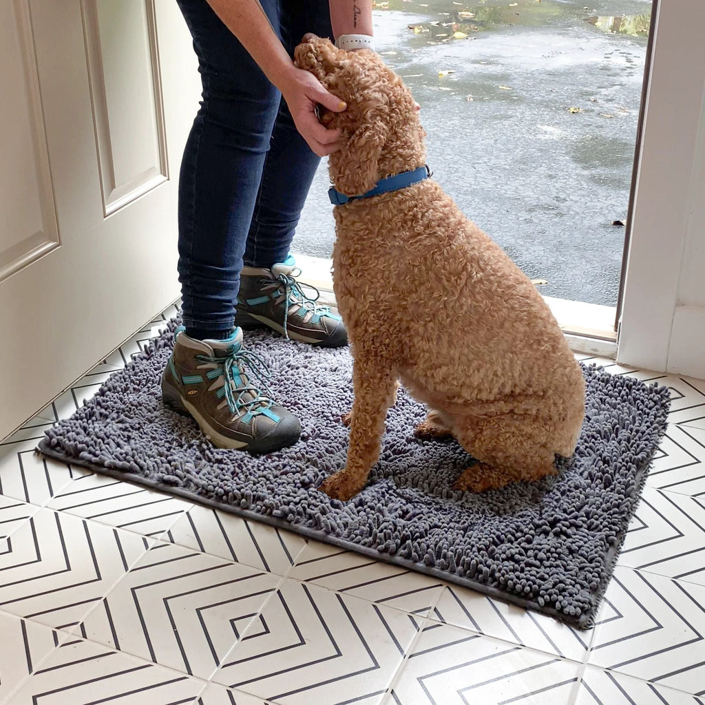 Tappetino assorbente antiscivolo per cani con zampe infangate