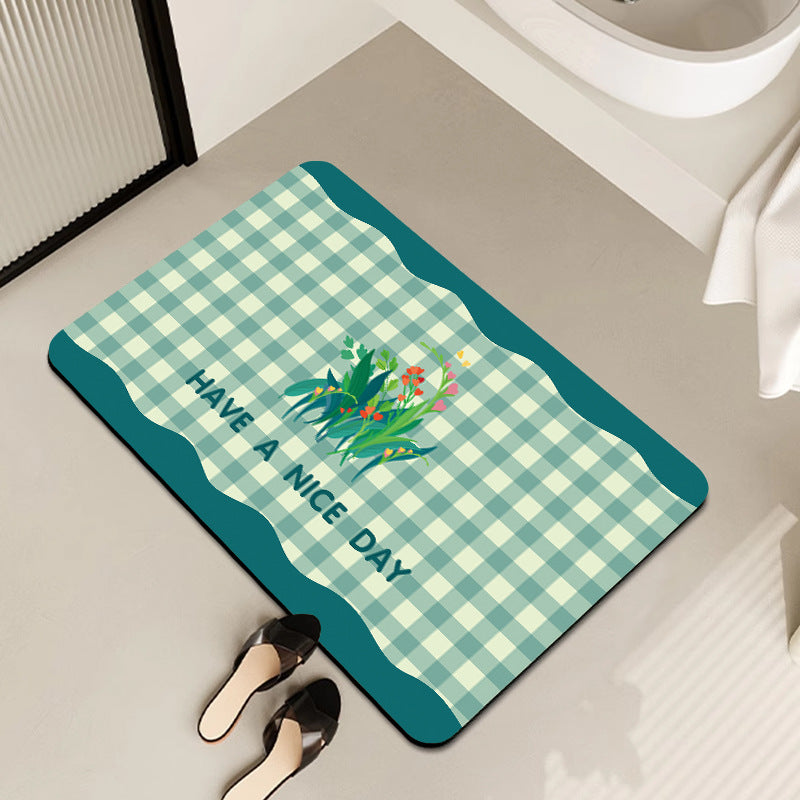 Tappetino bagno decorativo con messaggio positivo