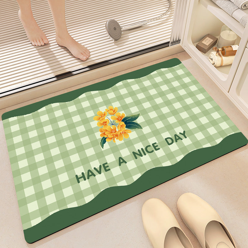 Tappetino bagno decorativo con messaggio positivo