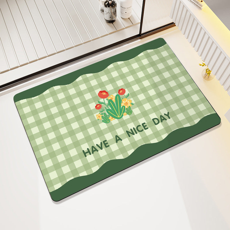 Tappetino bagno decorativo con messaggio positivo