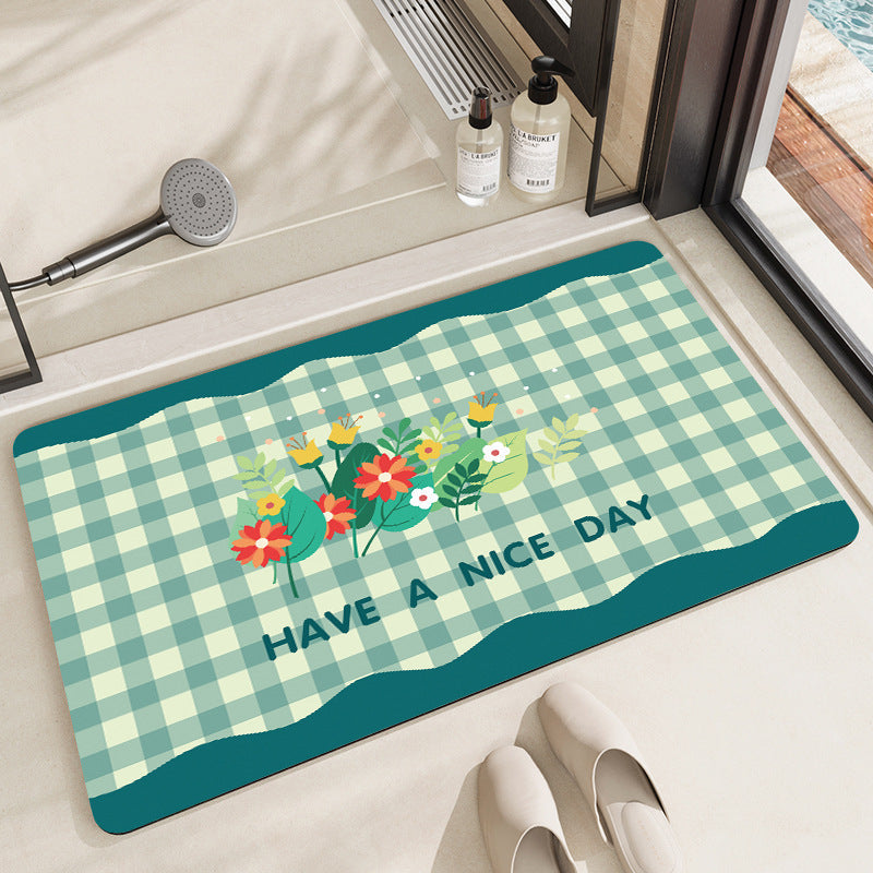 Tappetino bagno decorativo con messaggio positivo