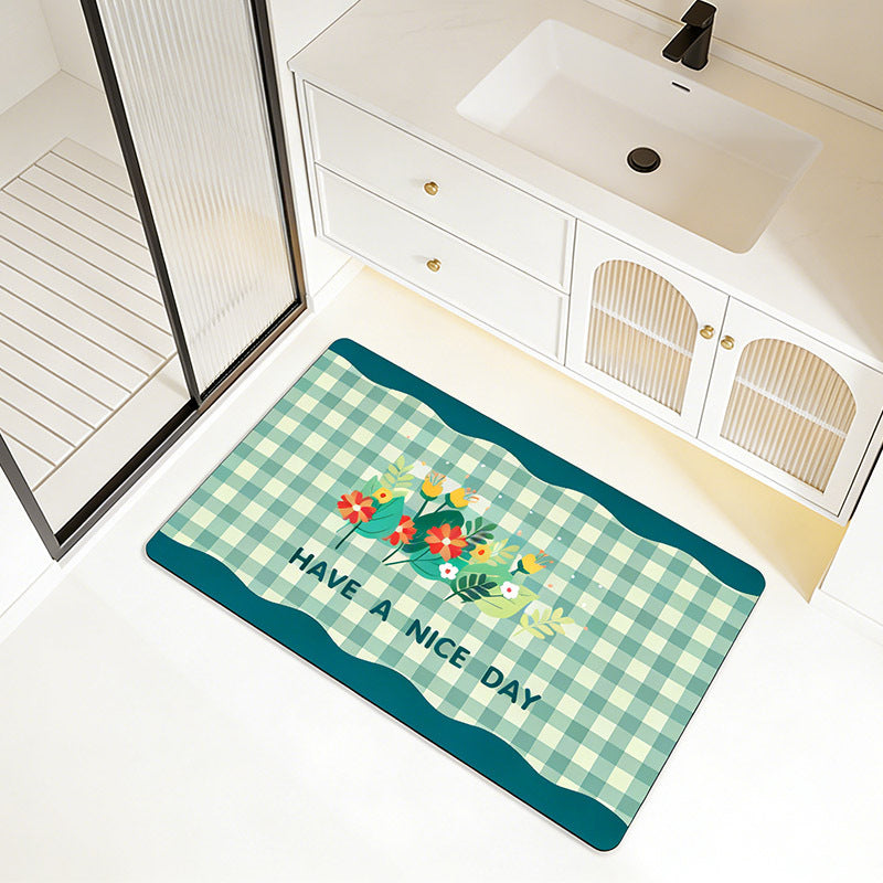 Tappetino bagno decorativo con messaggio positivo