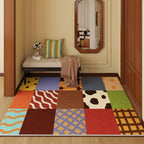 Tappeto artistico patchwork multicolore