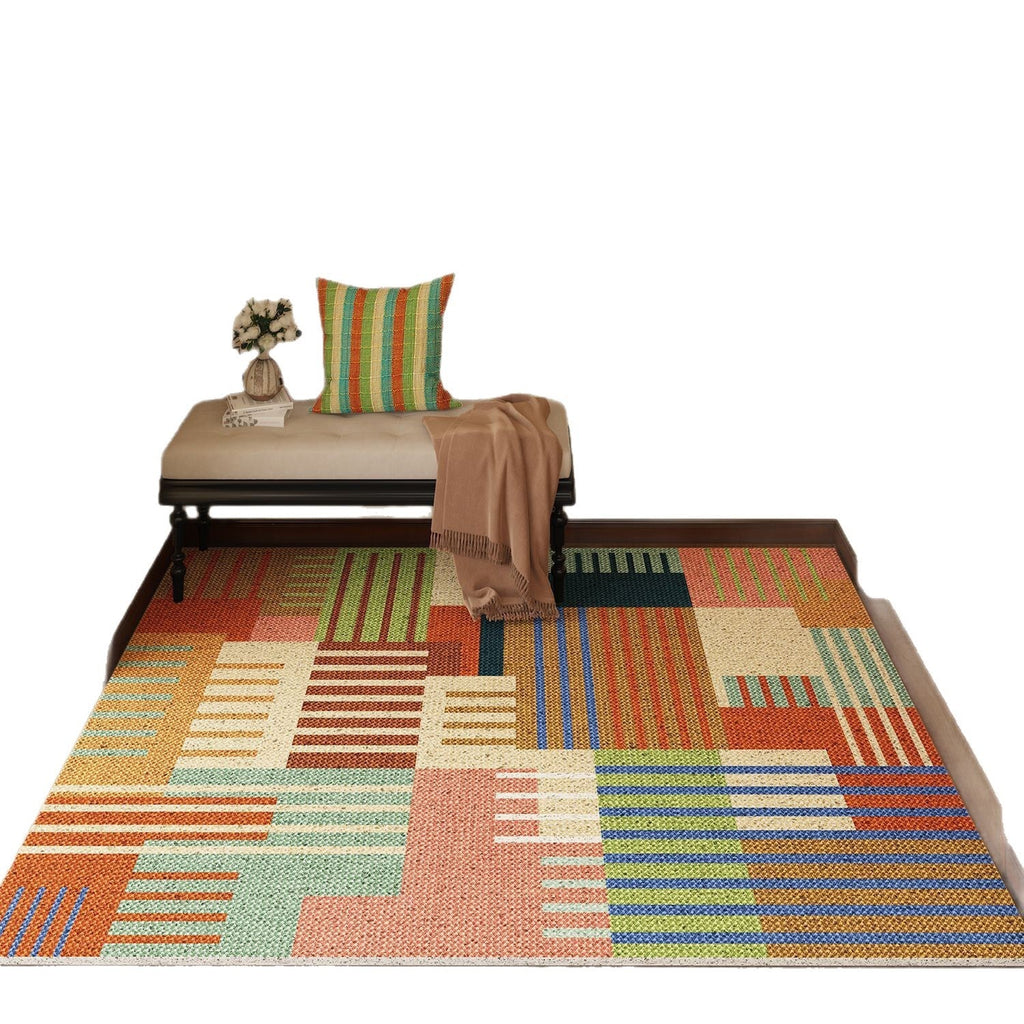 Tappeto artistico patchwork multicolore