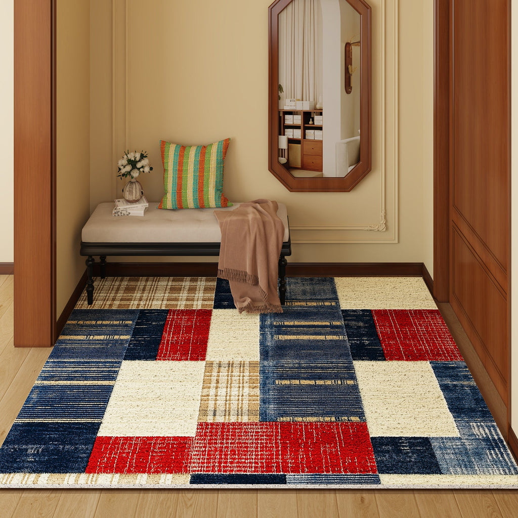 Tappeto artistico patchwork multicolore