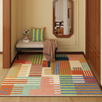 Tappeto artistico patchwork multicolore